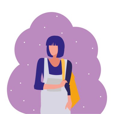 genç kız öğrenci modelleme