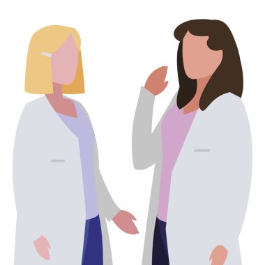 Kızlar doktorlar profesyonel karakter