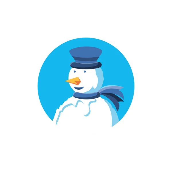 Snowman christmas karakter — Stockvector