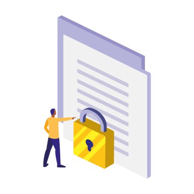 kağıt belge ile asma kilit