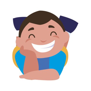 Mutlu küçük çocuk karakteri