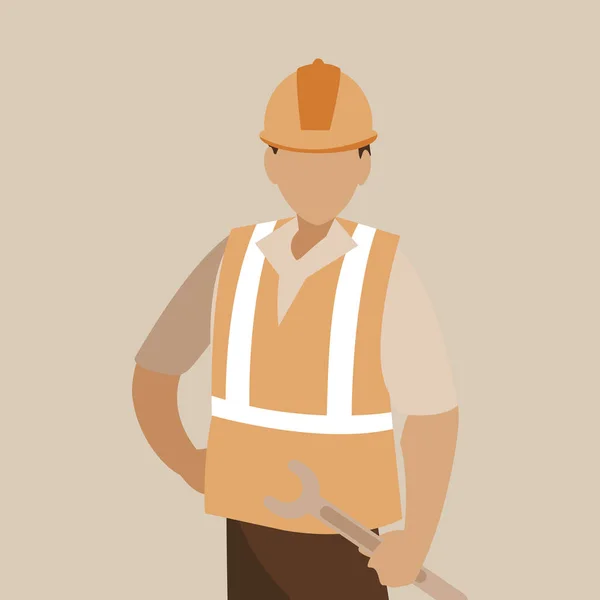 Trabajador industrial avatar carácter — Archivo Imágenes Vectoriales