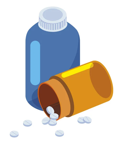 Medicine pot drugs icon — Stock Vector