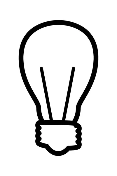 Lâmpada ícone de ideia de luz —  Vetores de Stock