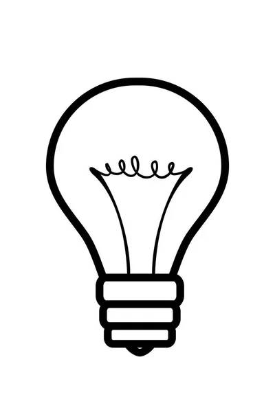 Lâmpada ícone de ideia de luz —  Vetores de Stock