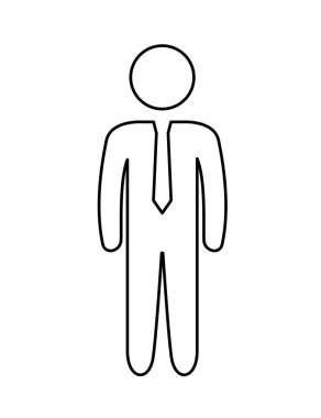 işadamı şekil siluet simge