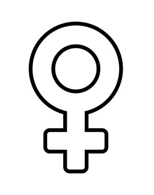 kadın sembolü izole simgesi