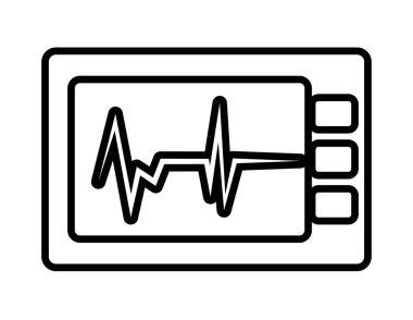 EKG makinesi Kardiyoloji simgesi