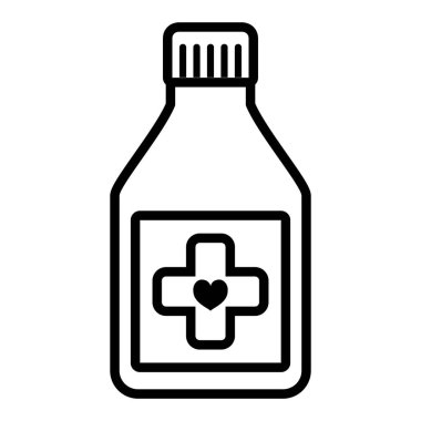 şişe ilaç izole simgesi