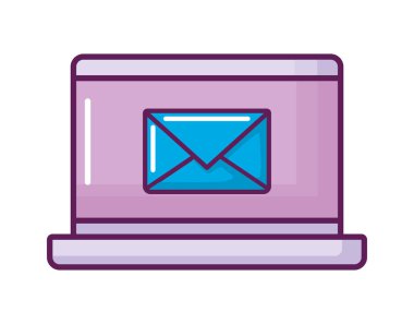 Zarf posta ile dizüstü bilgisayar