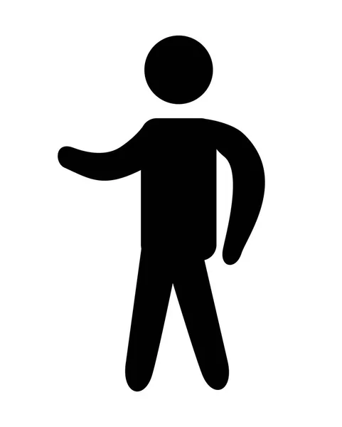 Human figure silhouette walking — Stock Vector