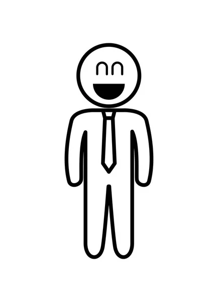 Homem de negócios figura ícone silhueta —  Vetores de Stock