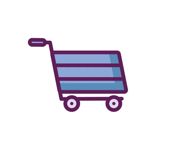 Shopping cart isolated icon — Stock Vector