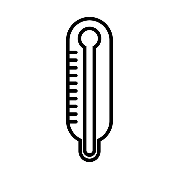 Thermomètre médical icône isolée — Image vectorielle