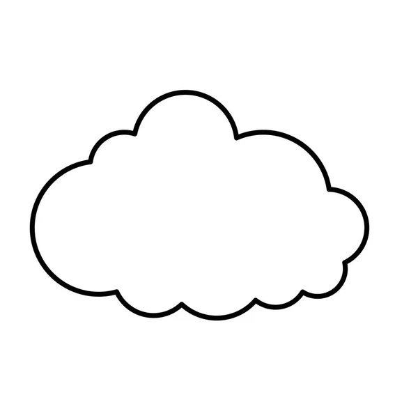 Nuvem meteorológica ícone isolado — Vetor de Stock