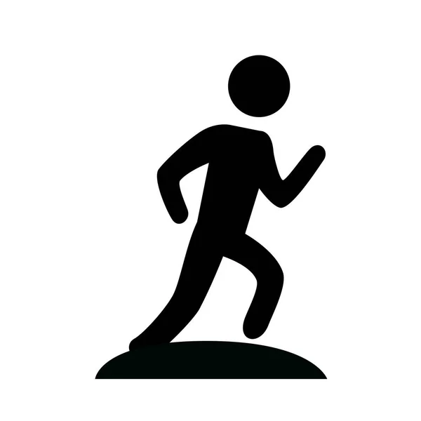 Human figure running silhouette — Stock Vector