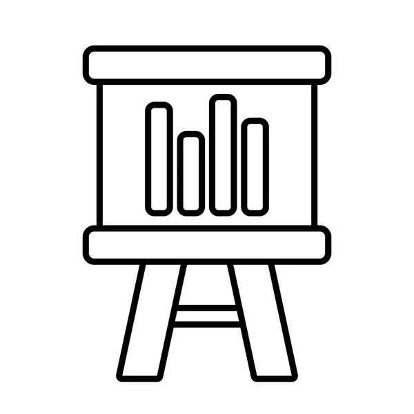 Formazione in cartone con statistiche — Vettoriale Stock