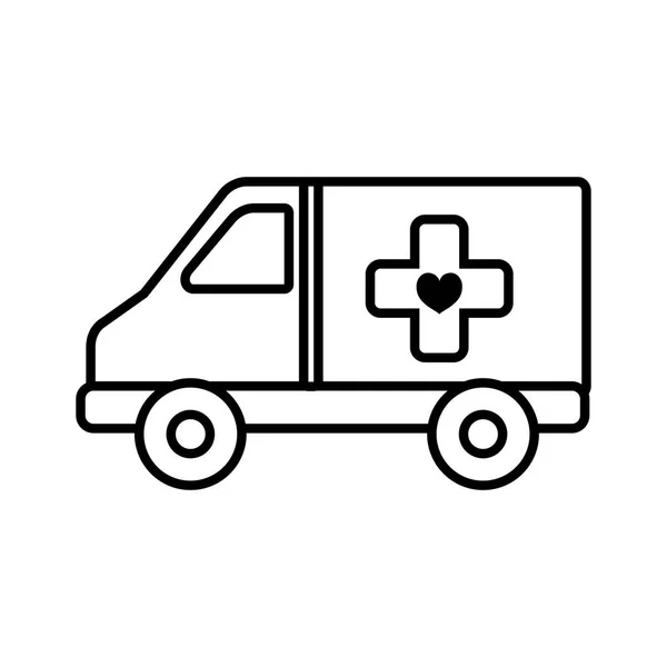 Ambulance car isolated icon — Stock Vector