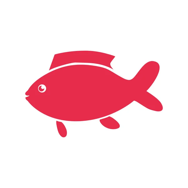 Fisk djur isolerade ikonen — Stock vektor