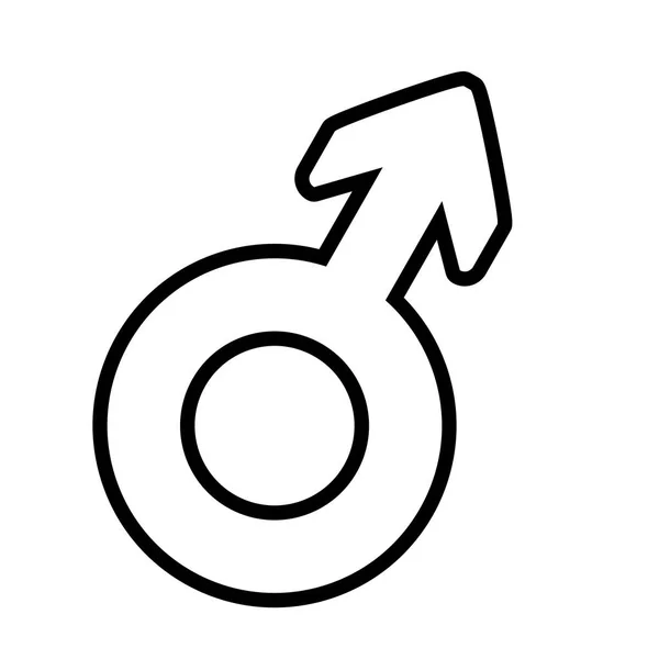 Symbole masculin icône isolée — Image vectorielle