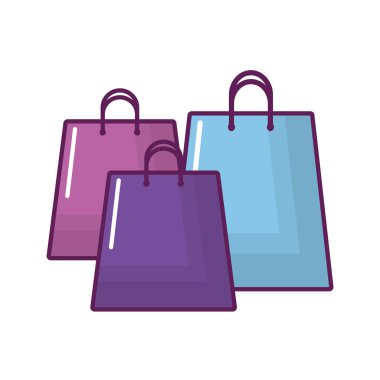 alışveriş torbaları izole simgesi