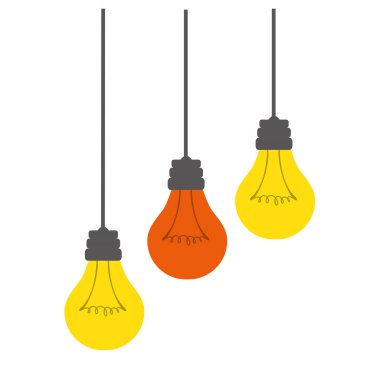 ampul ışıkları fikirler simgeler