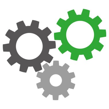 Gears'ı makine izole simgesi