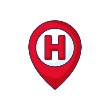 PIN konumu hastane simgesiyle