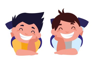 mutlu küçük çocuklar karakterler