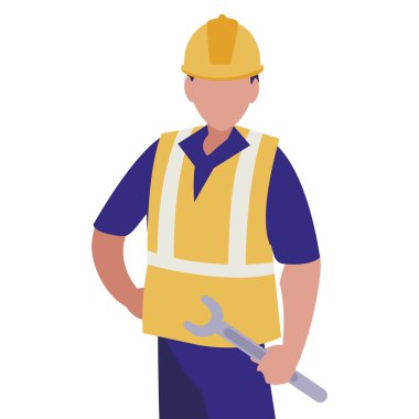 Araçlar avatar karakter ile sanayi işçisi