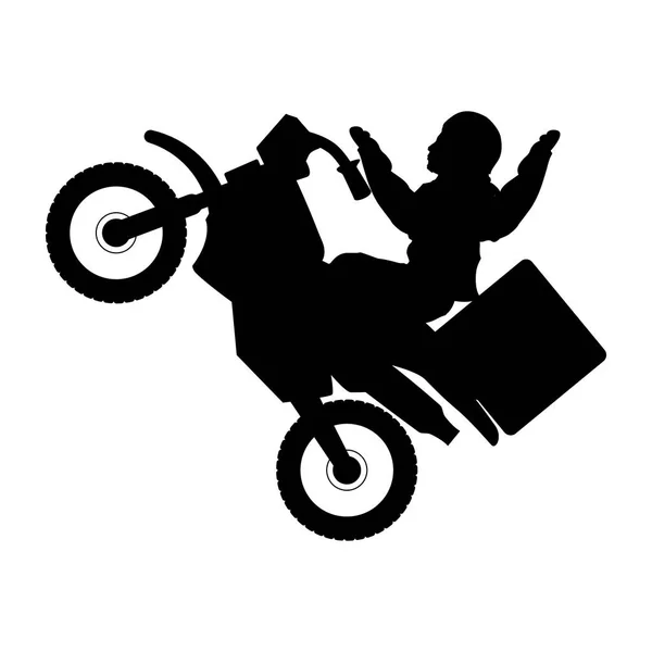 Zusteller in Motorrad und Kiste — Stockvektor