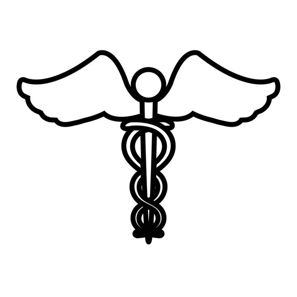 Medical symbol with wings and snake — Stock Vector