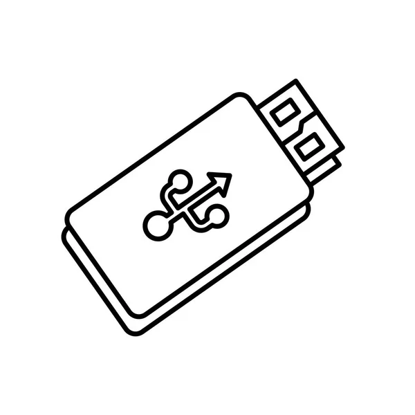USB-minne data lagring ikonen — Stock vektor