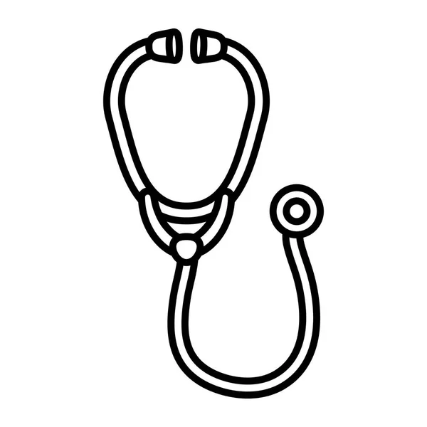 Stethoscope medical isolated icon — Stock Vector