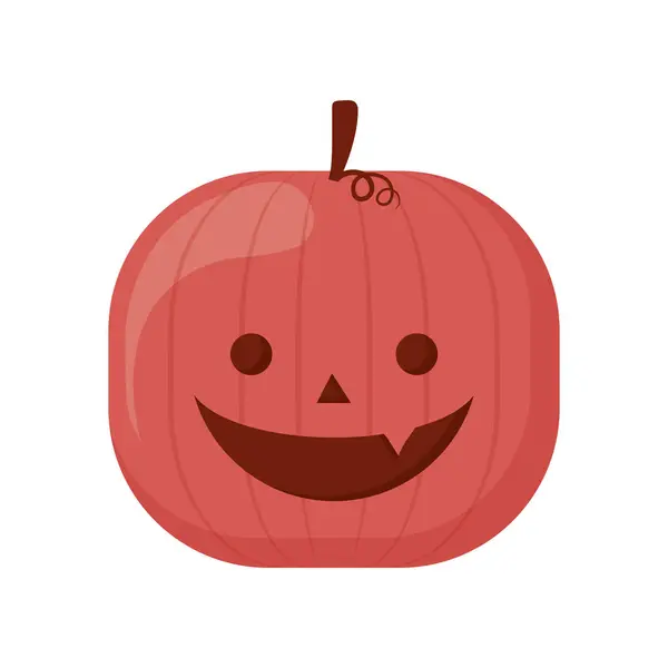 Heureux caractère de citrouille halloween — Image vectorielle