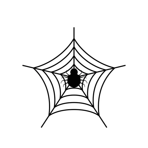Boldog halloween-pók, pókháló — Stock Vector