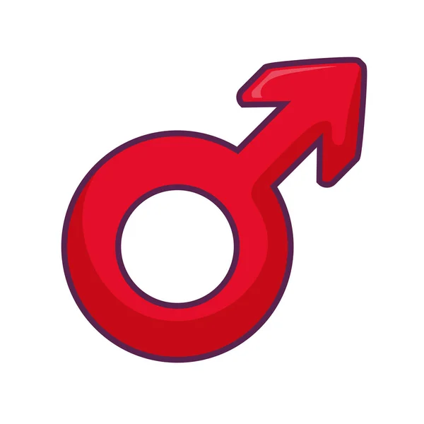 Simbolo maschile icona isolata — Vettoriale Stock