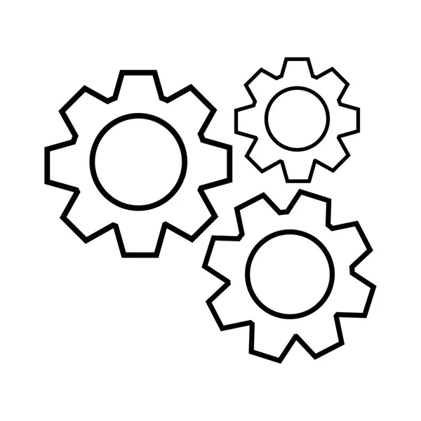 Versnelling machines geïsoleerde pictogram — Stockvector