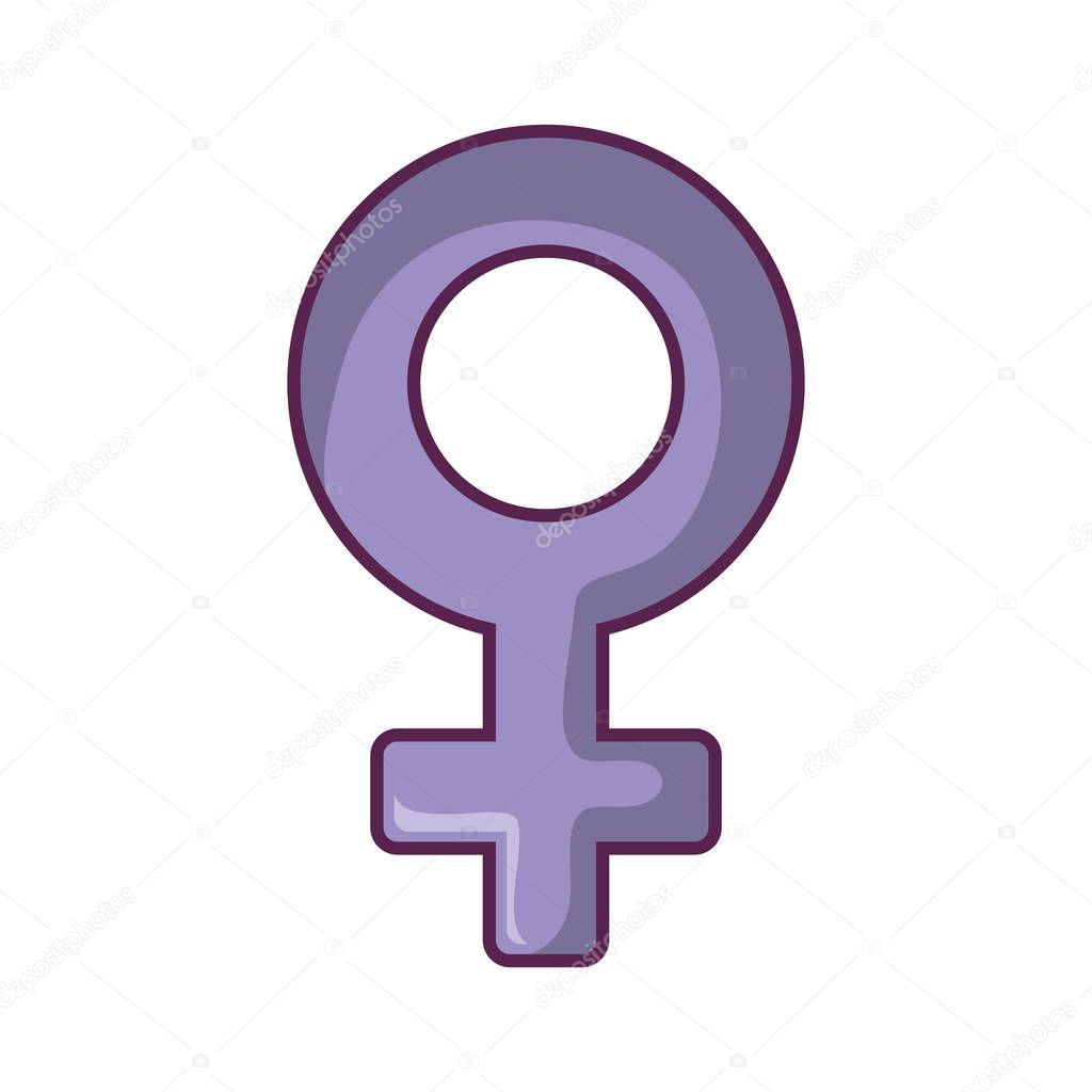 female symbol isolated icon