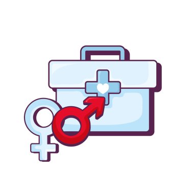 tıbbi teçhizat ile cinsiyet simgeleri