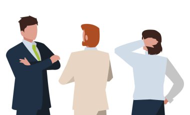 farklı possitions karakterlerle zarif iş adamları