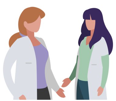 Kızlar doktorlar profesyonel karakter