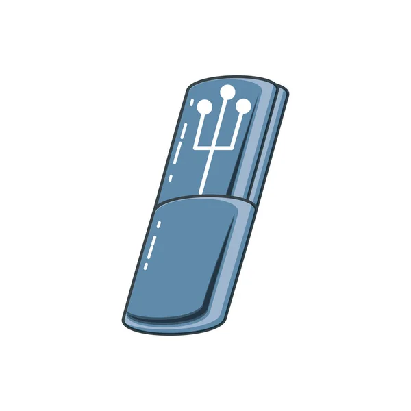 Izolované ikona USB paměti — Stockový vektor