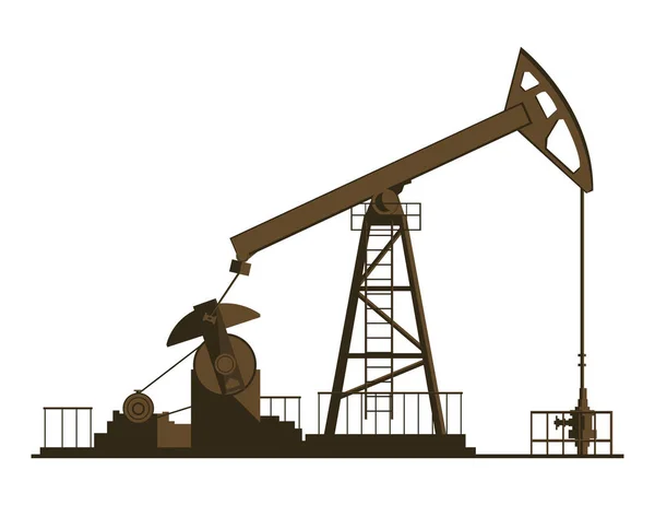 Planta de excavación de la industria petrolera — Vector de stock
