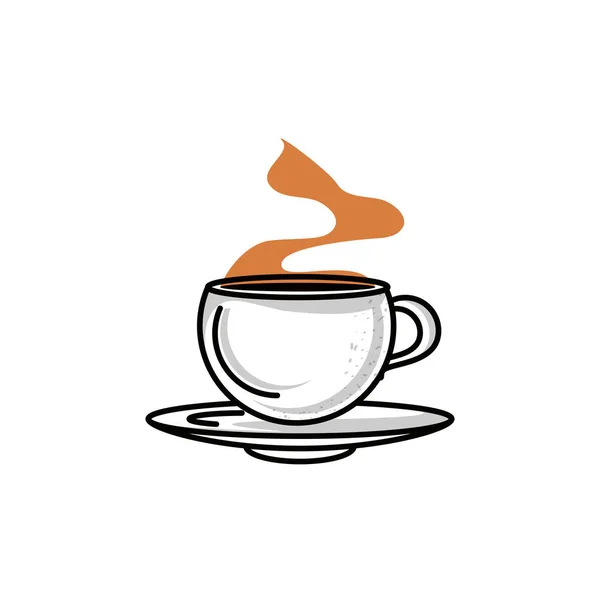 Tasse de café icône isolée — Image vectorielle