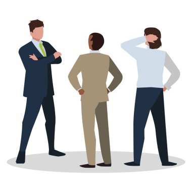 farklı possitions karakterlerle zarif iş adamları