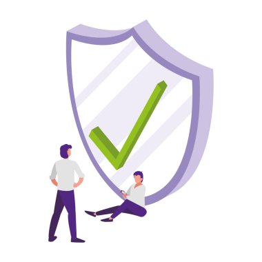 Güvenlik kalkan izole simgesi