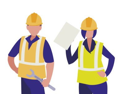 Çift çalışma inşaatçılar