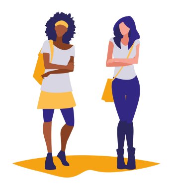 genç kız öğrenciler modelleme