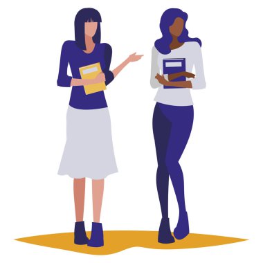 genç kız öğrenciler modelleme